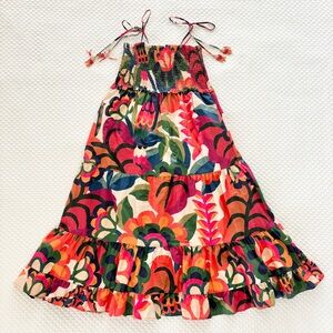 Farm Rio x Anthropologie Smocked Printed Cover-up Dress, Size M